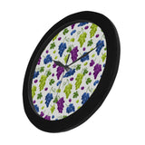 Grape pattern Elegant Black Wall Clock