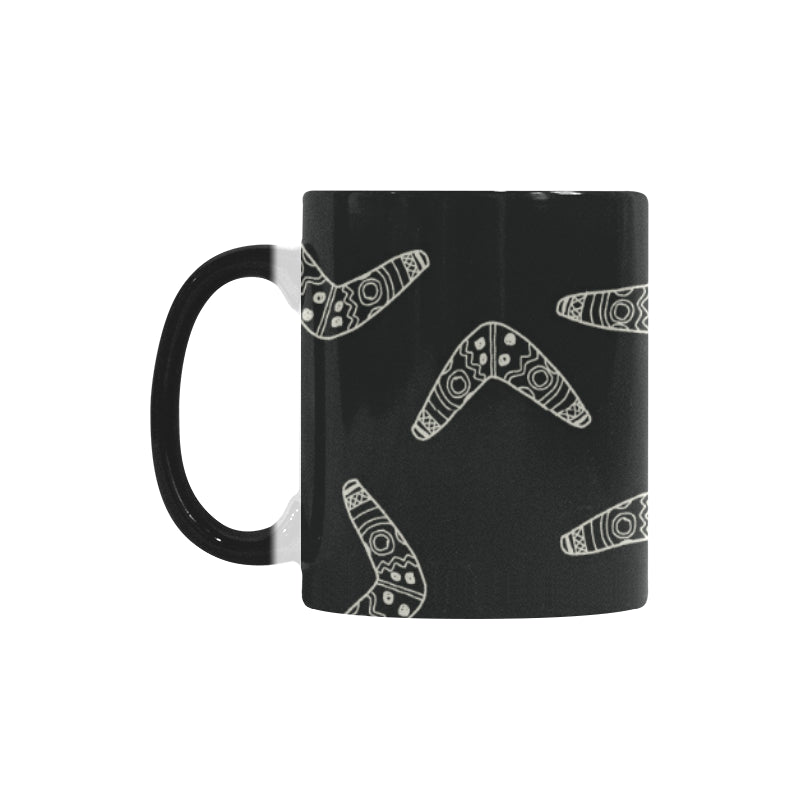 Hand drawn boomerang Australian aboriginal ornamen Morphing Mug Heat Changing Mug