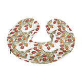 Red tulips and daffodils pattern U-Shaped Travel Neck Pillow