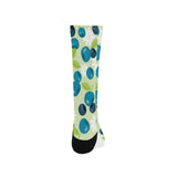 blueberry flower pattern Crew Socks