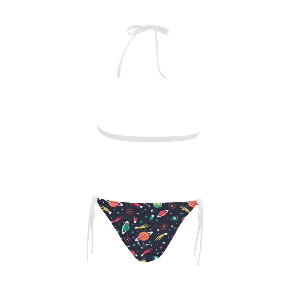 colorful space pattern planet star Sexy Bikinis Two-Piece Swimsuits