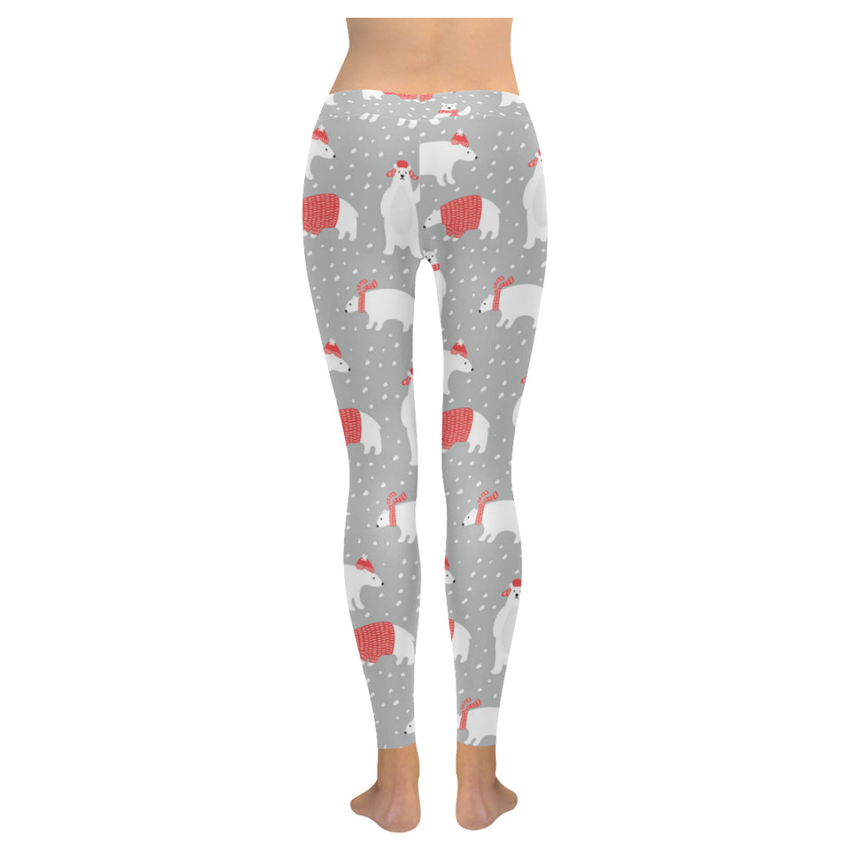 Cute polar bear christmas snow pattern Women's Legging Fulfilled In US