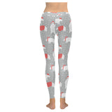 Cute polar bear christmas snow pattern Women's Legging Fulfilled In US