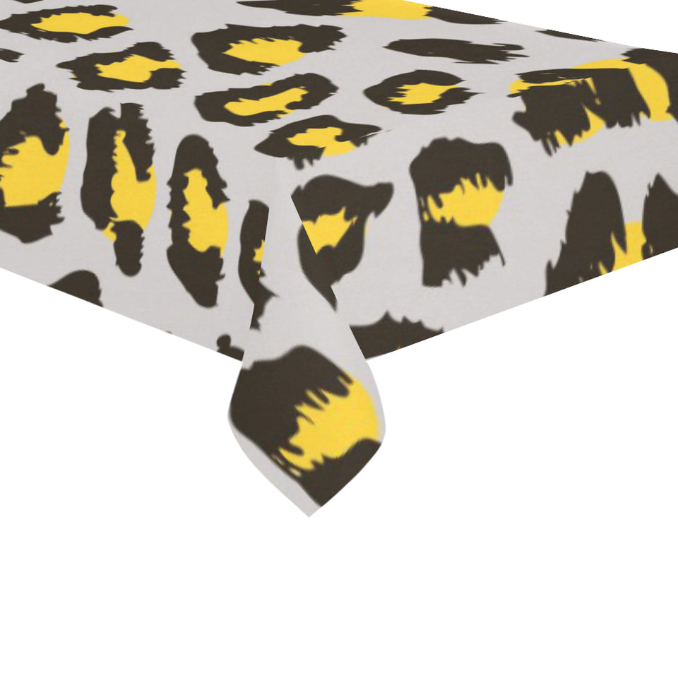 Gray Leopard print pattern Tablecloth