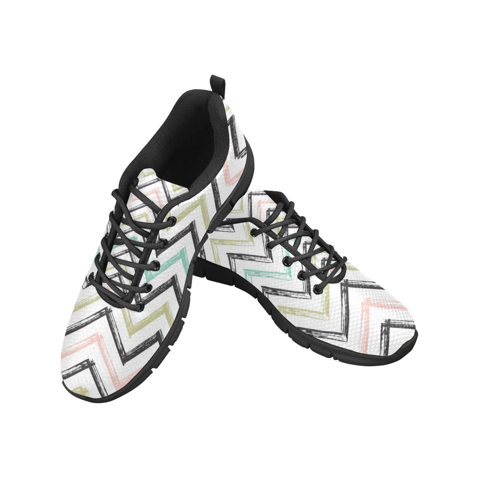 zigzag  chevron paint pattern Men's Sneaker Shoes