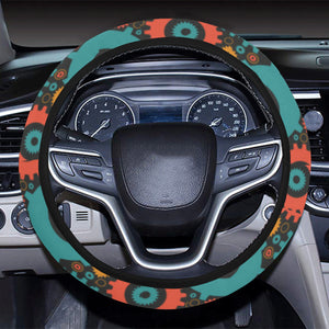 Gear Pattern Print Design 01 Car Steering Wheel Cover