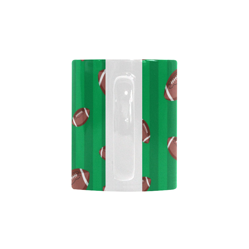 American football ball field background Classical White Mug (Fulfilled In US)