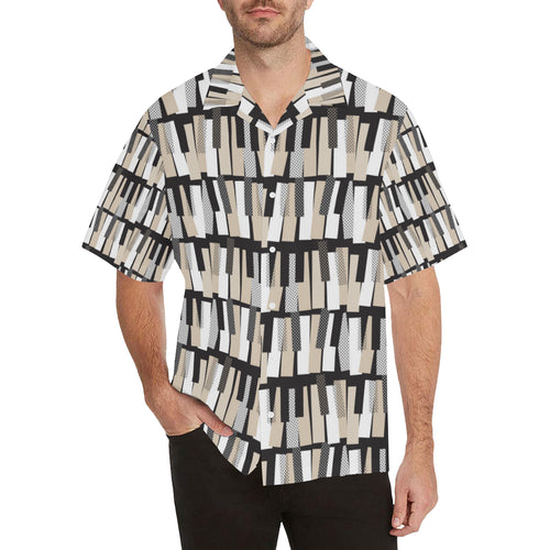 Piano Pattern Print Design 04 Men's All Over Print Hawaiian Shirt (Model T58)