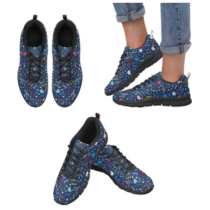 Music Notes Pattern Print Design 03 Women's Sneaker Shoes