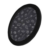 sushi pattern black background Elegant Black Wall Clock