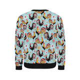 Rooster chicken cock snowfalke Men's Crew Neck Sweatshirt