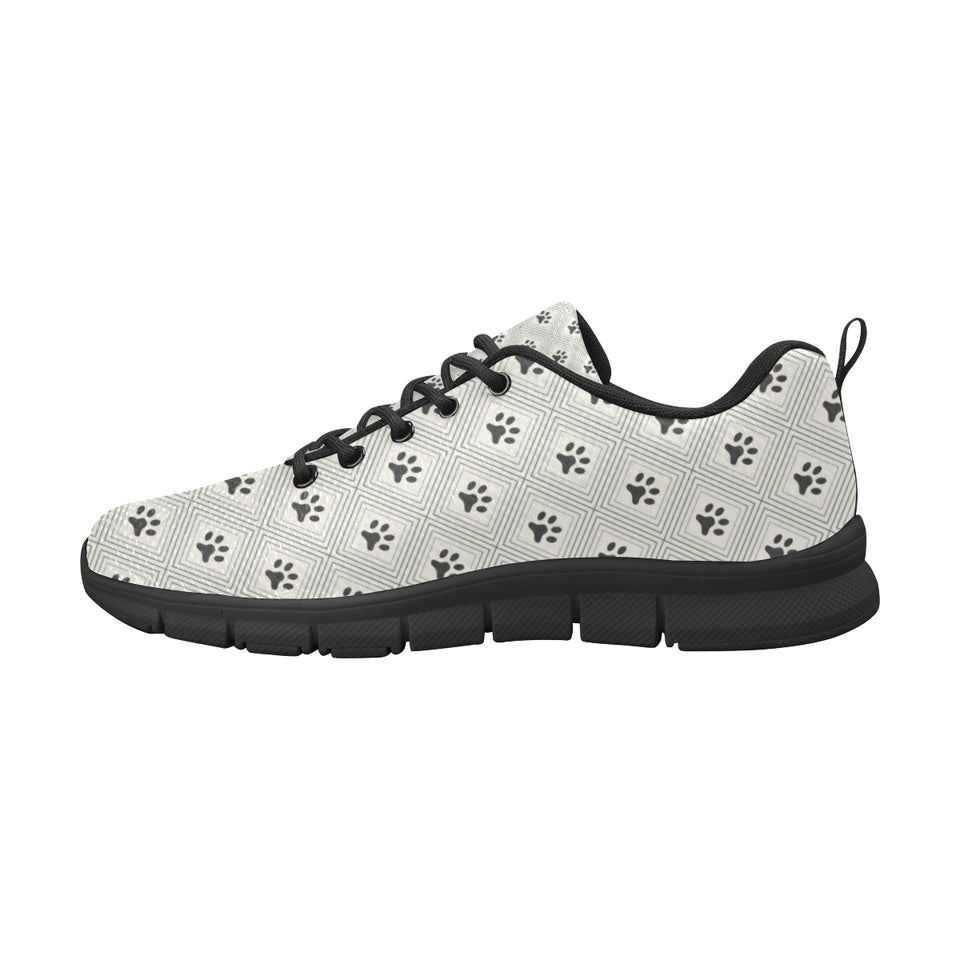 Dog Paws Pattern Print Design 03 Men's Breathable Sneakers ( Model 055)
