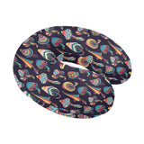Colorful mushroom pattern U-Shaped Travel Neck Pillow