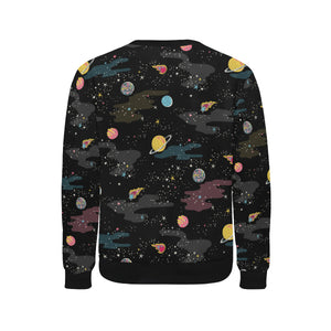 space pattern Men's Crew Neck Sweatshirt