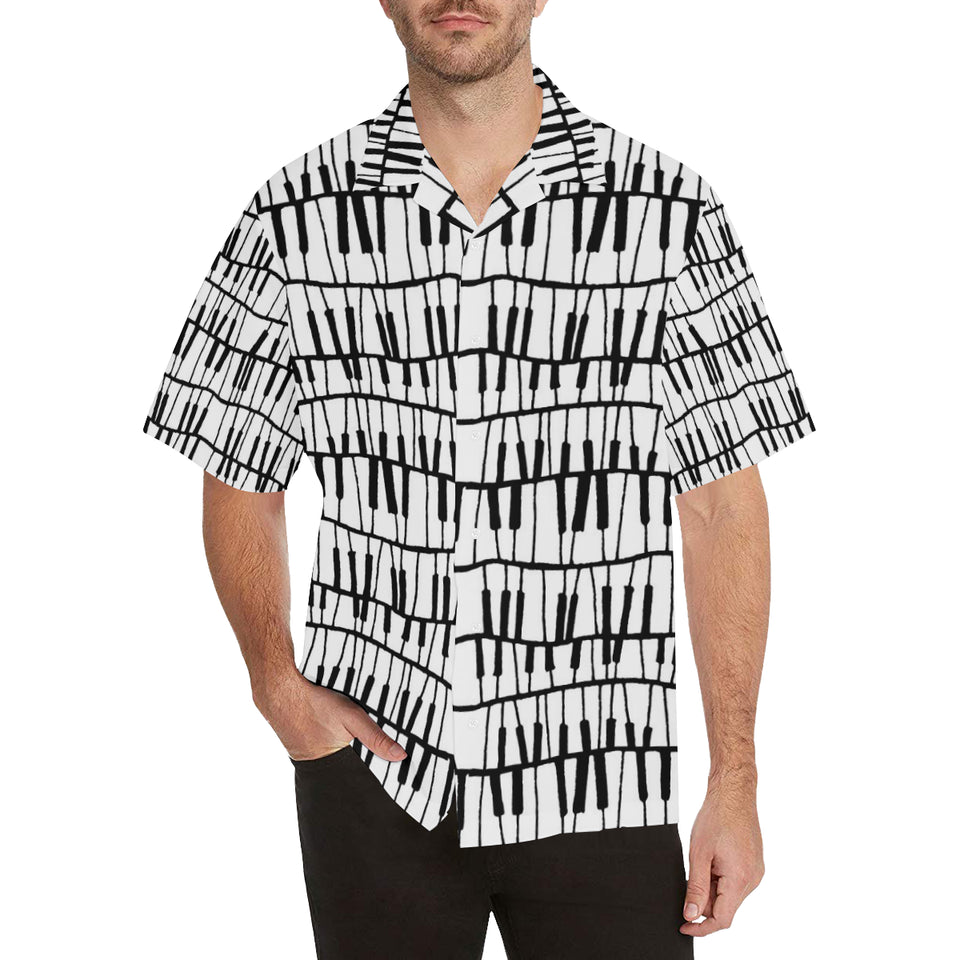 Piano Pattern Print Design 03 Men's All Over Print Hawaiian Shirt (Model T58)