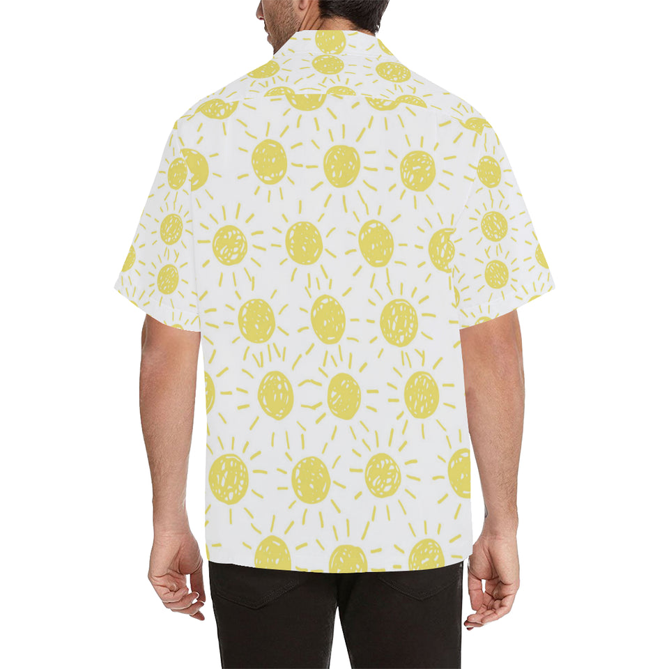 hand drawn sun pattern Men's All Over Print Hawaiian Shirt
