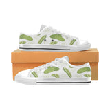 Cucumber sketch pattern Men's Low Top Canvas Shoes White
