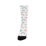 Cute rainbow clound pattern Crew Socks