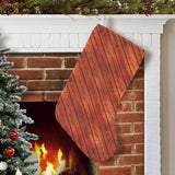 Wood Printed Pattern Print Design 03 Christmas Stocking