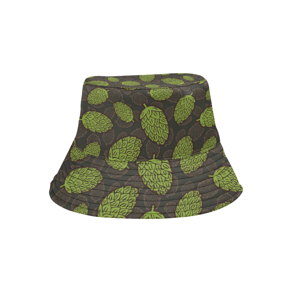 Hop pattern black background Unisex Bucket Hat