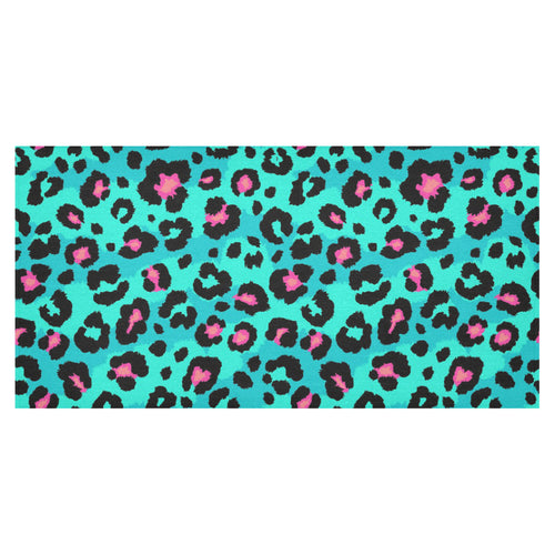 Green leopard skin print pattern Tablecloth