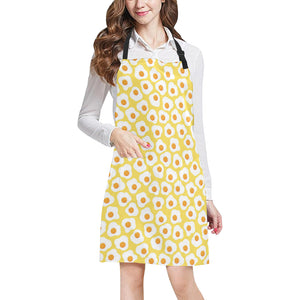 Fried Eggs Pattern Print Design 05 All Over Print Adjustable Apron