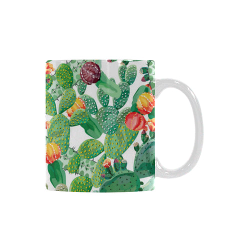 Cactus design pattern copy Classical White Mug (Fulfilled In US)