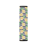 Pineapples pattern striped background Car Seat Belt Cover