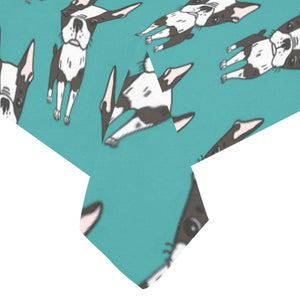 Hand drawn boston terrier dog pattern Tablecloth