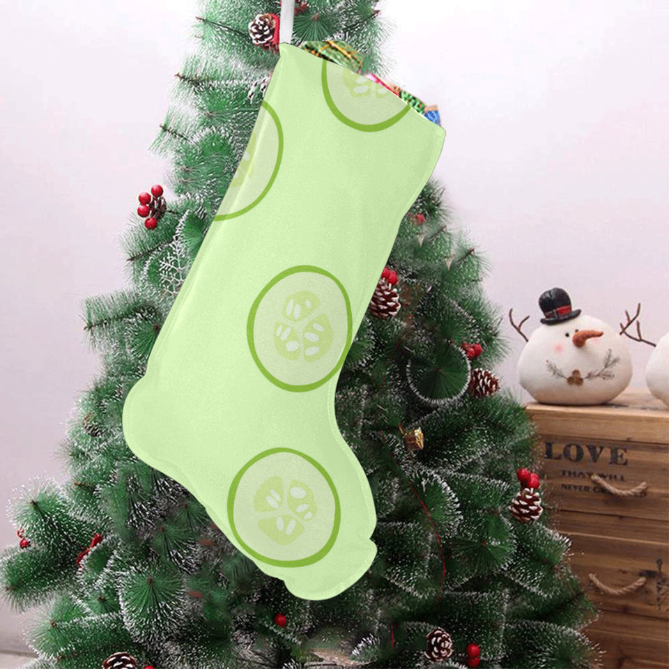 Cucumber pattern Christmas Stocking