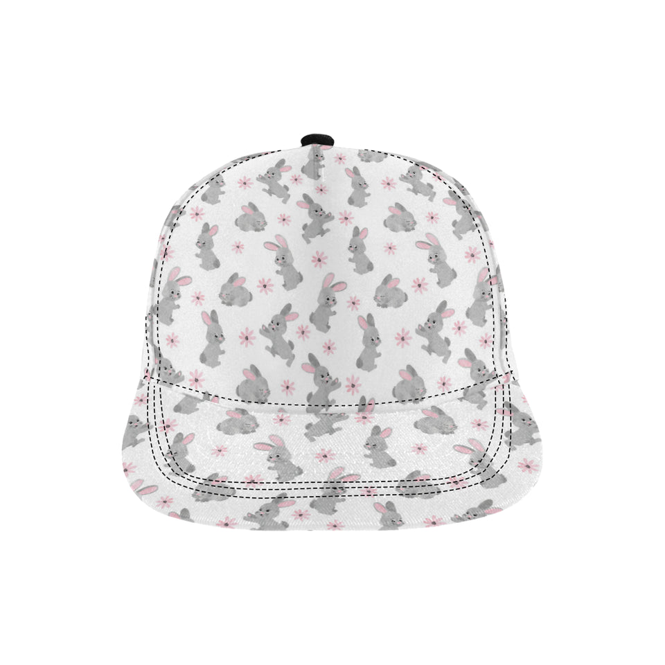 Watercolor cute rabbit pattern All Over Print Snapback Cap