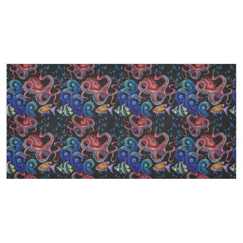 Octopus sea wave tropical fishe pattern Tablecloth