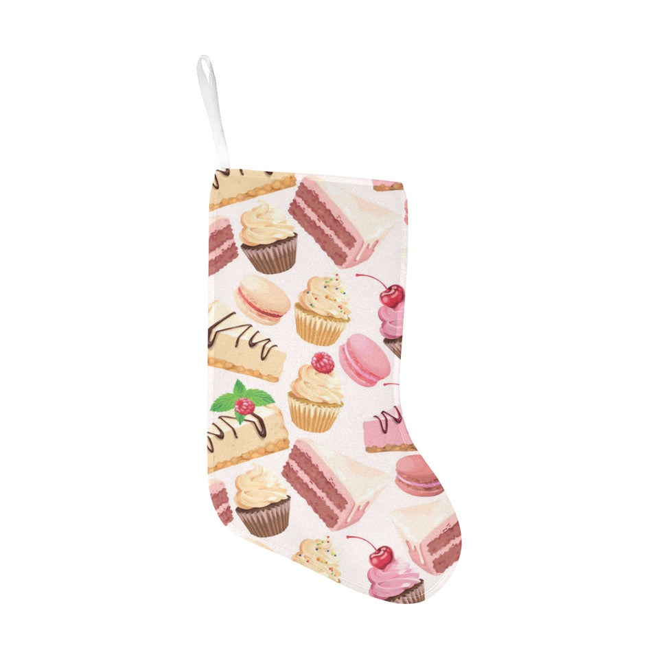 Cake cupcake sweets pattern Christmas Stocking