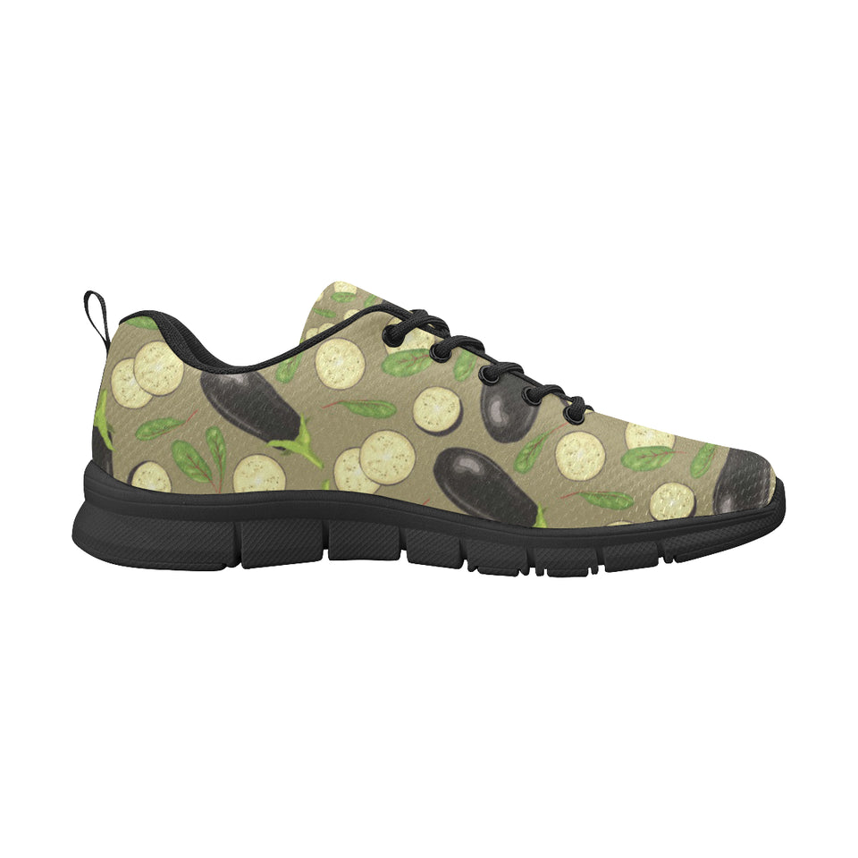 Eggplant Pattern Print Design 02 Men's Breathable Sneakers ( Model 055)