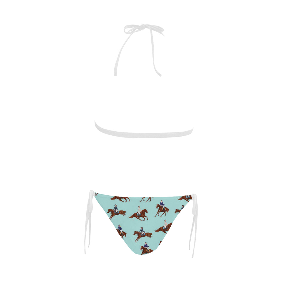 Horses running horses rider pattern Sexy Bikinis Two-Piece Swimsuits