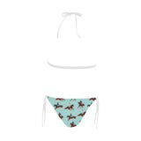 Horses running horses rider pattern Sexy Bikinis Two-Piece Swimsuits