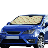 Yorkshire Terrier Pattern Print Design 01 Car Sun Shade