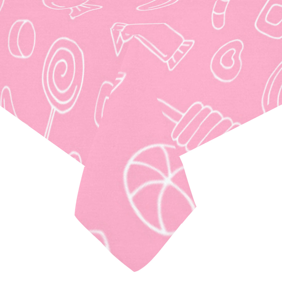Sweet candy pink background Tablecloth