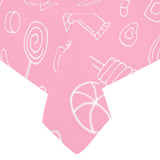 Sweet candy pink background Tablecloth