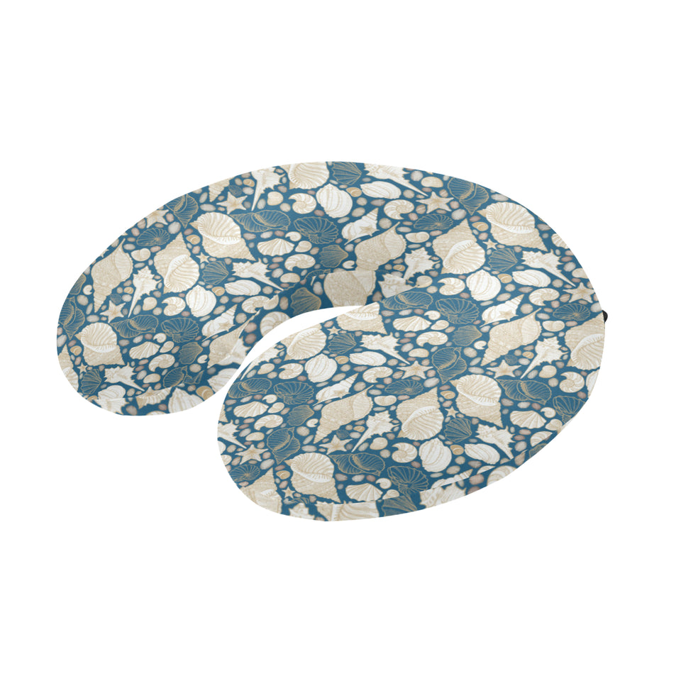 Sea turtle Polynesian Tribal design pattern U-Shaped Travel Neck Pillow