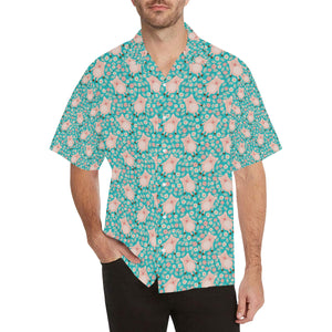 Pig Pattern Print Design 01 Men's All Over Print Hawaiian Shirt (Model T58)