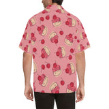 Cake cherry pattern Men's All Over Print Hawaiian Shirt
