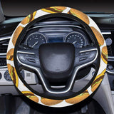 Hamburger Pattern Print Design 03 Car Steering Wheel Cover