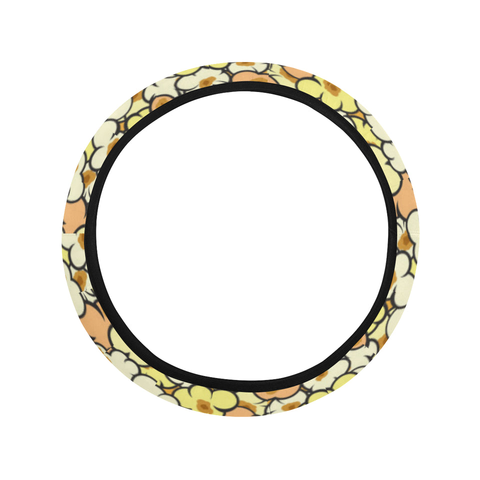Popcorn Pattern Print Design 03 Car Steering Wheel Cover