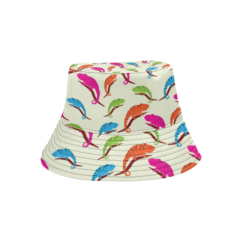 Colorful Chameleon lizard pattern Unisex Bucket Hat