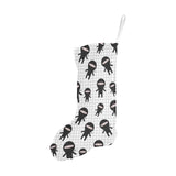 Ninja pattern plaid background Christmas Stocking