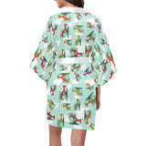 Helicopter design pattern Women's Short Kimono Robe