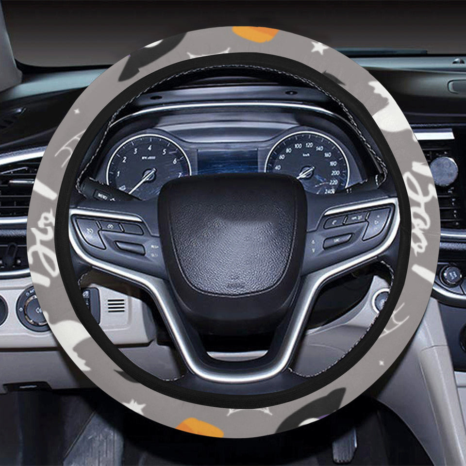 Halloween design pattern Car Steering Wheel Cover