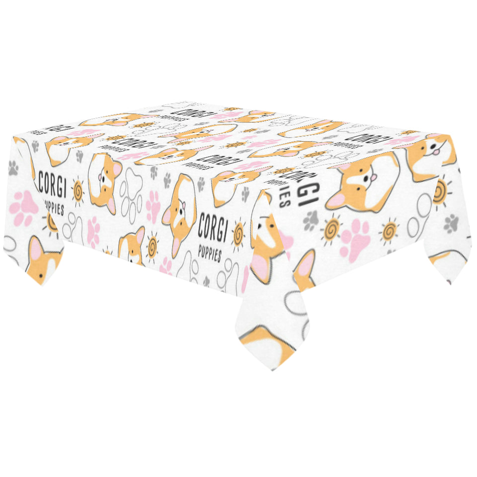 Corgi Dog Pattern Tablecloth