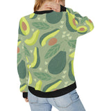Avocado pattern Women's Crew Neck Sweatshirt